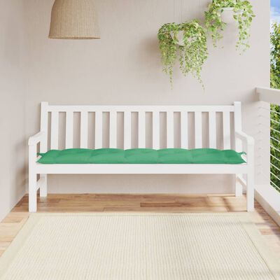 vidaXL Garden Bench Cushion Green 180x50x7 cm Oxford Fabric