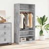 vidaXL Wardrobe Concrete Grey 100x50x200 cm Engineered Wood