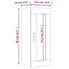 vidaXL Hanging Wall Cabinet High Gloss White 34.5x34x90 cm