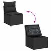 vidaXL Garden Sofa Set 9 pcs Black