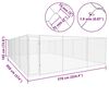 vidaXL Outdoor Dog Kennel Galvanised Steel 950x570x185 cm