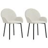 vidaXL Dining Chairs 2 pcs Cream Velvet