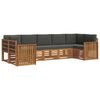 vidaXL Outdoor Sofa Set 7 pcs Natural and Anthracite
