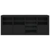 vidaXL Sideboard with LED Lights Black 164x37x67 cm