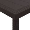 vidaXL Garden Table Brown 250 x 100 x 73 cm Poly Rattan