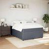 vidaXL Box Spring Bed with Mattress Dark Grey Queen Velvet