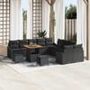 vidaXL Garden Sofa Set with Cushion with Storage 13 pcs Black