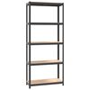 vidaXL 5-Layer Shelves 2 pcs Anthracite Steel&Engineered Wood