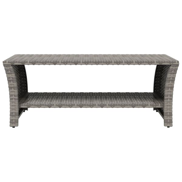 vidaXL Coffee Table Grey 100x50x40 cm Poly Rattan