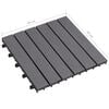 vidaXL Decking Tiles 30 pcs Grey Wash 30x30 cm Solid Acacia Wood