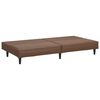 vidaXL 2-Seater Sofa Bed Brown Faux Leather