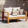 vidaXL Garden Sofa with Cushions 2-Seater Solid Wood Acacia