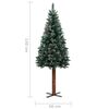 vidaXL Slim Pre-lit Christmas Tree with Ball Set Green 150 cm