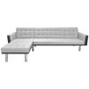 vidaXL Corner Sofa Bed Fabric 218x155x69 cm Black and Grey