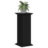 vidaXL Plant Stand Black Oak 33 x 33 x 80 cm Engineered wood