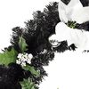 vidaXL Christmas Garland with LED Lights Black 2,7 m PVC