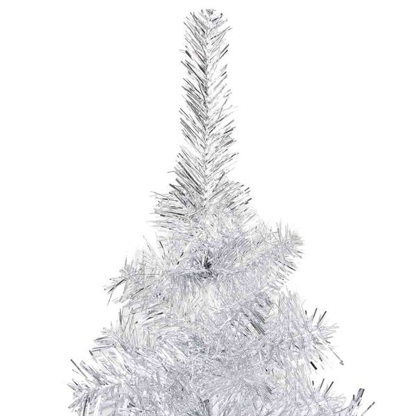 vidaXL Artificial Pre-lit Christmas Tree with Ball Set Silver 120 cm PET