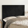 vidaXL Headboard Black 144x5x118/128 cm Velvet