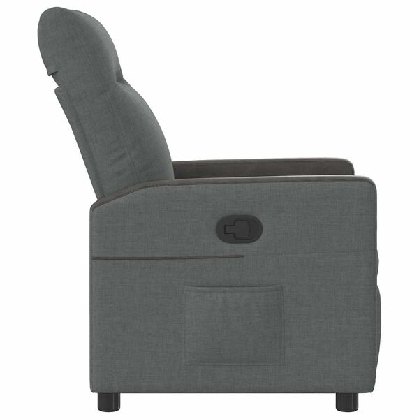 vidaXL Recliner Chair Dark Grey Fabric