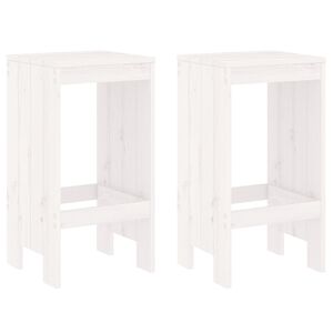vidaXL Bar Stools 2 pcs White 40x36x75 cm Solid Wood Pine