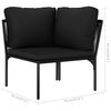 vidaXL 8 Piece Garden Lounge Set with Cushions Black PVC