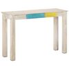 vidaXL Console Table White 115x35x77 cm Rough Mango Wood