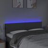 vidaXL LED Headboard Dark Grey 144 cm Fabric