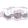 vidaXL Garden Sofa Set with Storage 9 pcs Grey Poly rattan