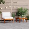 vidaXL 2 Piece Garden Lounge Set with Cushions Wood Acacia&Rope