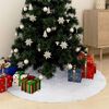 vidaXL Christmas Tree Skirt White 150 cm Faux Fur