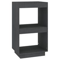 vidaXL Book Cabinet Grey 40x35x71 cm Solid Pinewood