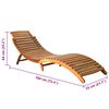 vidaXL Sun Loungers 2 pcs with Table and Cushions Solid Acacia Wood