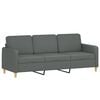 vidaXL 3-Seater Sofa Dark Grey 180 cm Fabric
