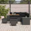 vidaXL Garden Sofa Set with Cushion with Storage 8 pcs Black