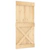 vidaXL Door NARVIK 95 x 210 cm Solid Pine Wood (Untreated) Natural