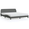 vidaXL Bed Frame "Dover" Dark Grey 180x200 cm King Fabric