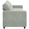 vidaXL 3-Seater Sofa Light Grey 220x78x80 cm Velvet