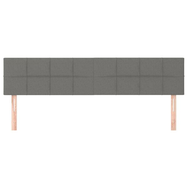 vidaXL Headboards Dark Grey 160x5x78/88 cm Fabric