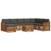 vidaXL Outdoor Sofa Set 9 pcs Natural and Anthracite