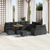 vidaXL Garden Sofa Set with Cushion with Storage 13 pcs Black