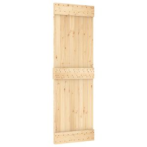 vidaXL Sliding Door NARVIK Natural and Black 70 x 210 cm (213.5 cm)