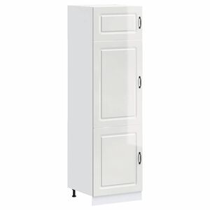vidaXL Kitchen Cupboard "Kalmar" High Gloss White Engineered Wood