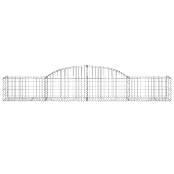 vidaXL Arched Gabion Baskets 8 pcs 300x50x40/60 cm Galvanised Iron