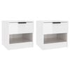vidaXL Bedside Cabinets 2 pcs High Gloss White Engineered Wood