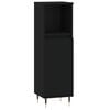 vidaXL Bathroom Cabinet Black 30x30x100 cm Engineered Wood