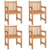 vidaXL 5 Piece Garden Dining Set Solid Wood Teak