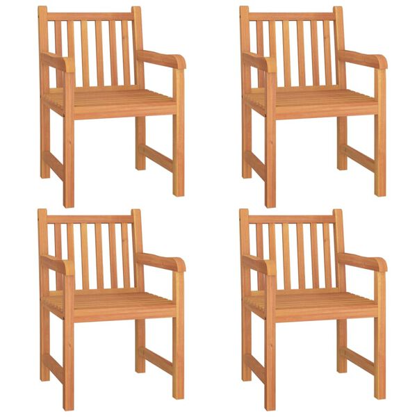 vidaXL 5 Piece Garden Dining Set Solid Wood Teak