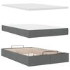 vidaXL Ottoman Bed with Mattress Dark Grey King Single Fabric