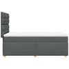 vidaXL Box Spring Bed with Mattress Dark Grey King Single Fabric