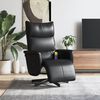 vidaXL Massage Recliner Chair with Footrest Black Faux Leather